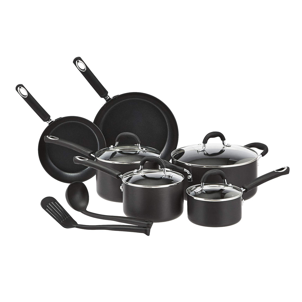 Non-Stick Hard Anodized Aluminum Cookware Set, 12-Piece A4347