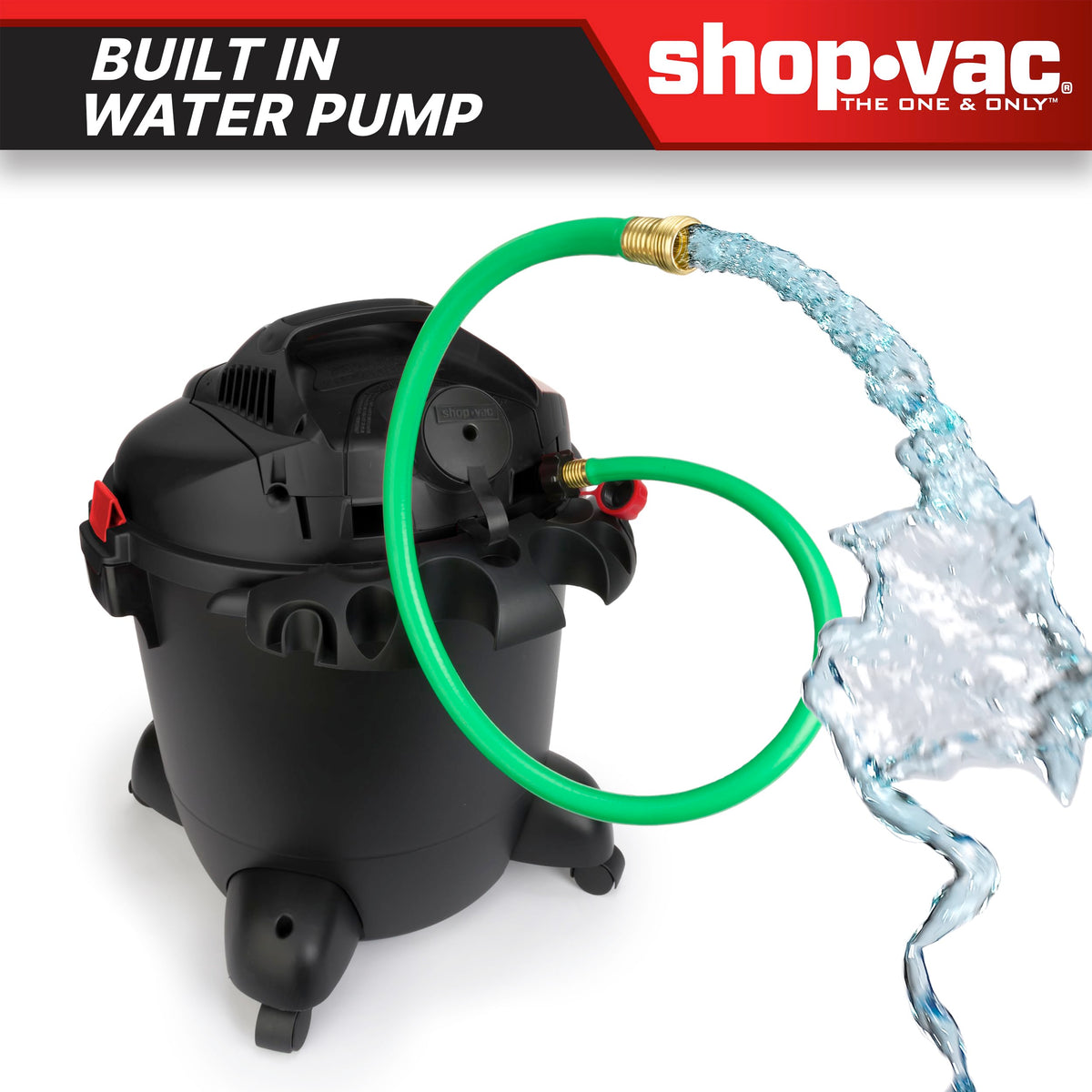 12 Gallon Wet Dry Pump Vacuum with Built-in Water Pump I4696