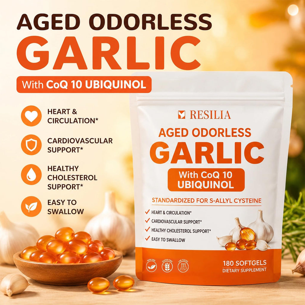 1200mg Odorless Aged Garlic Extract Softgels with CoQ10 E827