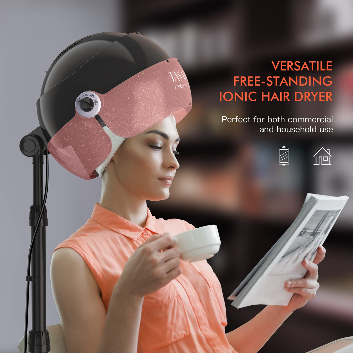 1875W Pink Hooded Hair Dryer I146