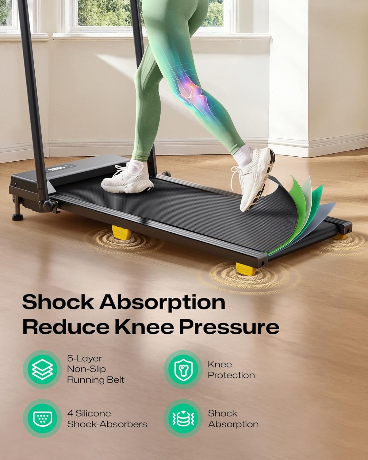 2.5HP Portable Walking Treadmill with Incline K210