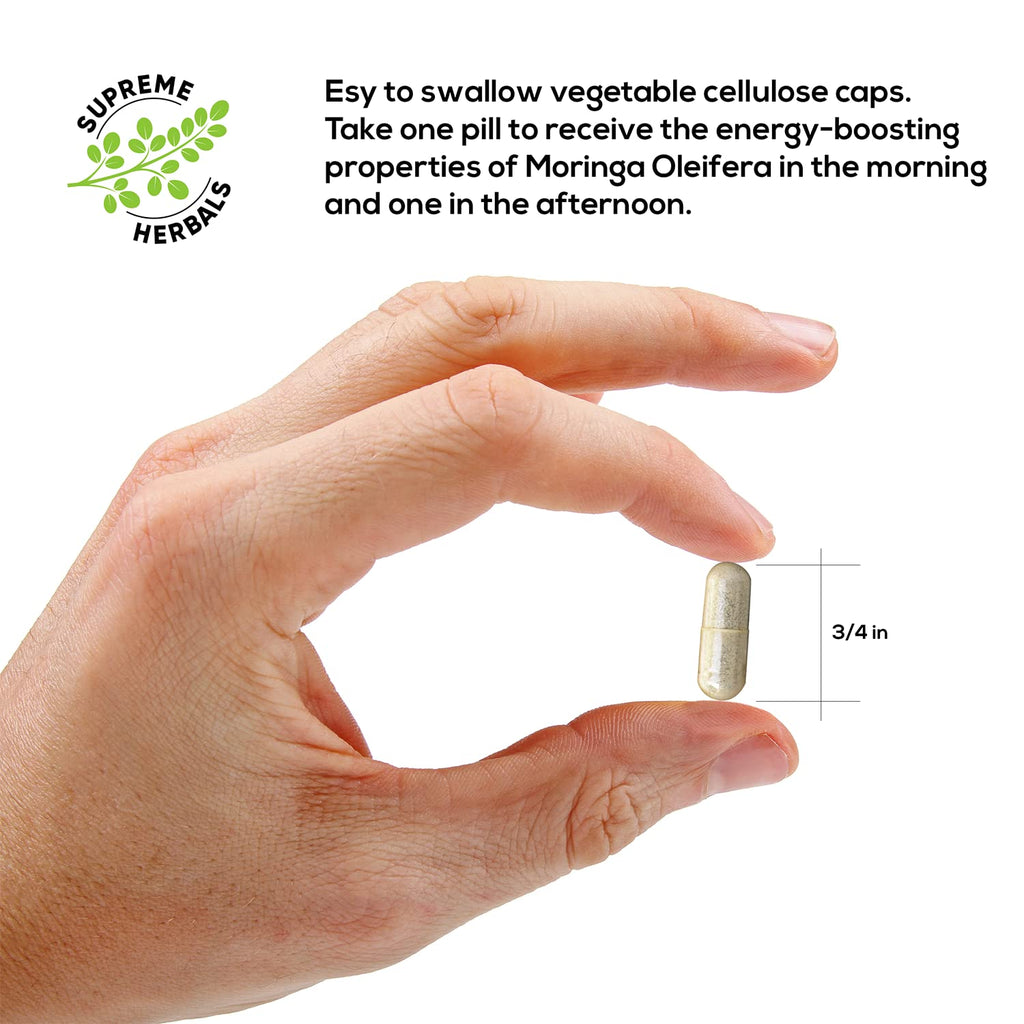 Organic Moringa Leaf Powder Capsules 500mg 120 Capsules H85967
