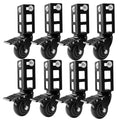 3" Heavy Duty Locking Caster Wheels, 8 PCS, 1000LB Capacity, Black V63940