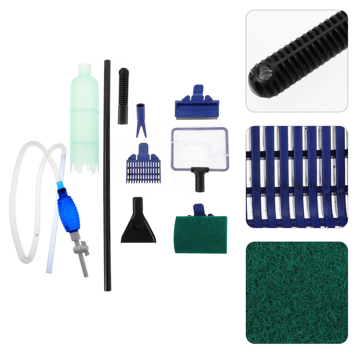 Fish Tank Cleaning Tool Set with 5 in 1 Brush Plastic Y749476
