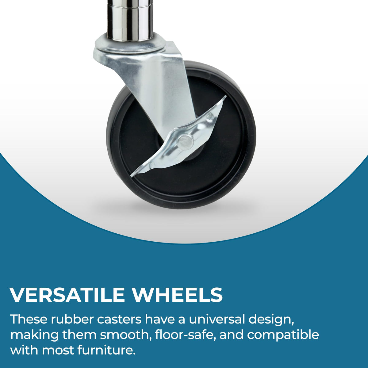 Black Set of Four Caster Roller Wheels P669