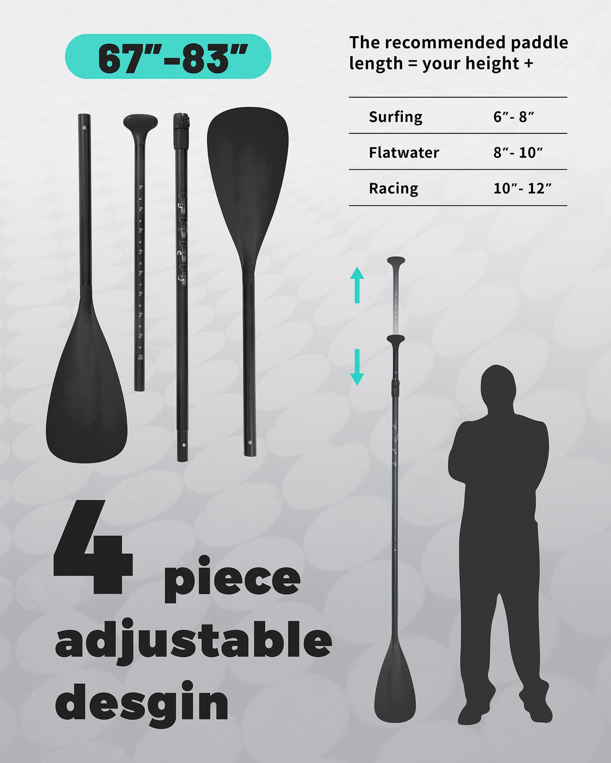 Adjustable SUP & Kayak Paddle X6238