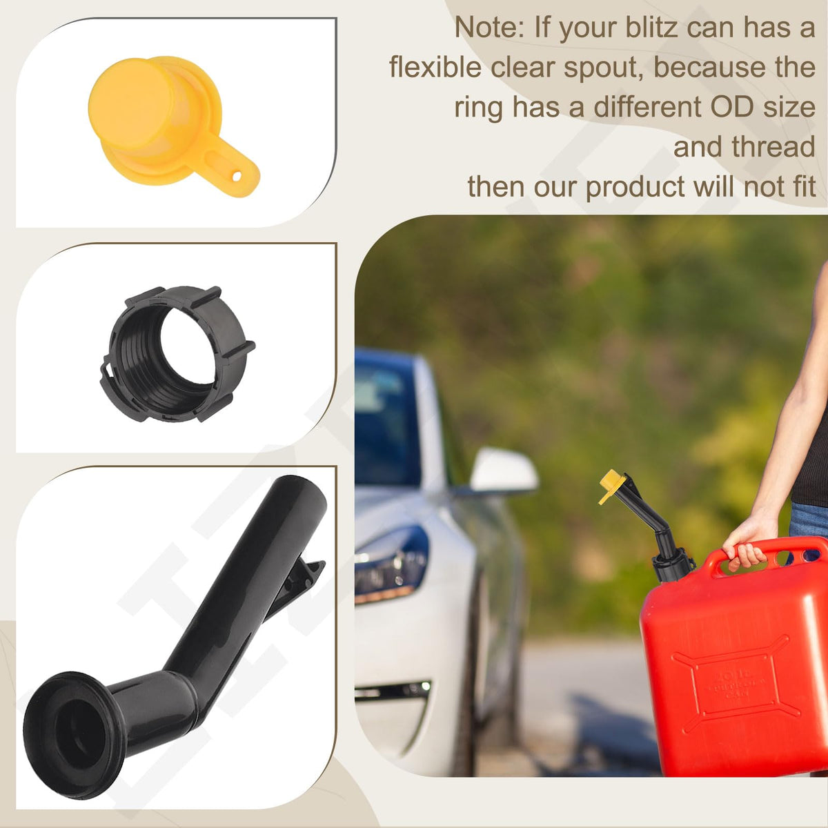 Gas Can Spouts Nozzles Rings Caps N10554
