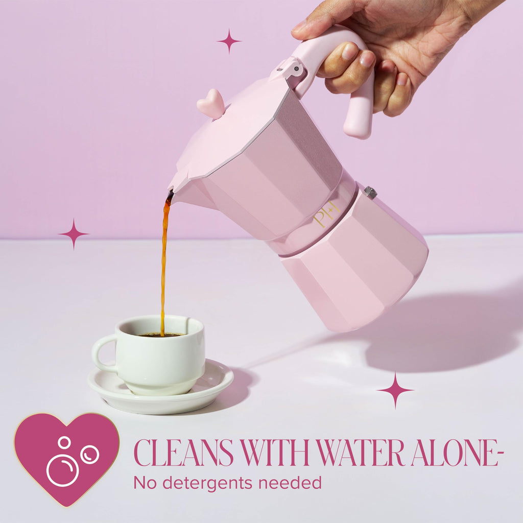Stovetop Espresso and Coffee Maker Pink U9282