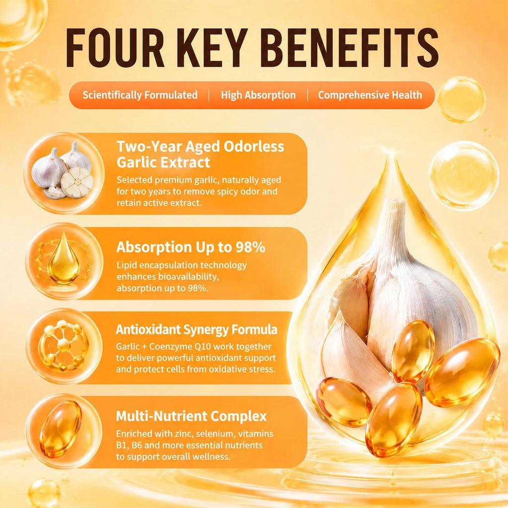 1200mg Odorless Aged Garlic Extract Softgels with CoQ10 E827