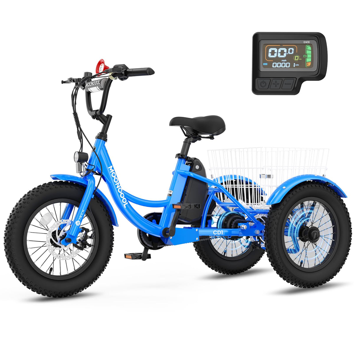 16 Inch 250W 24V Blue Electric Tricycle Q5805