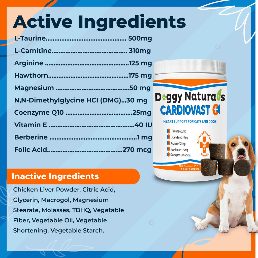 Cardio Support Supplement for Dogs and Cats, 60 Soft Chew C37521