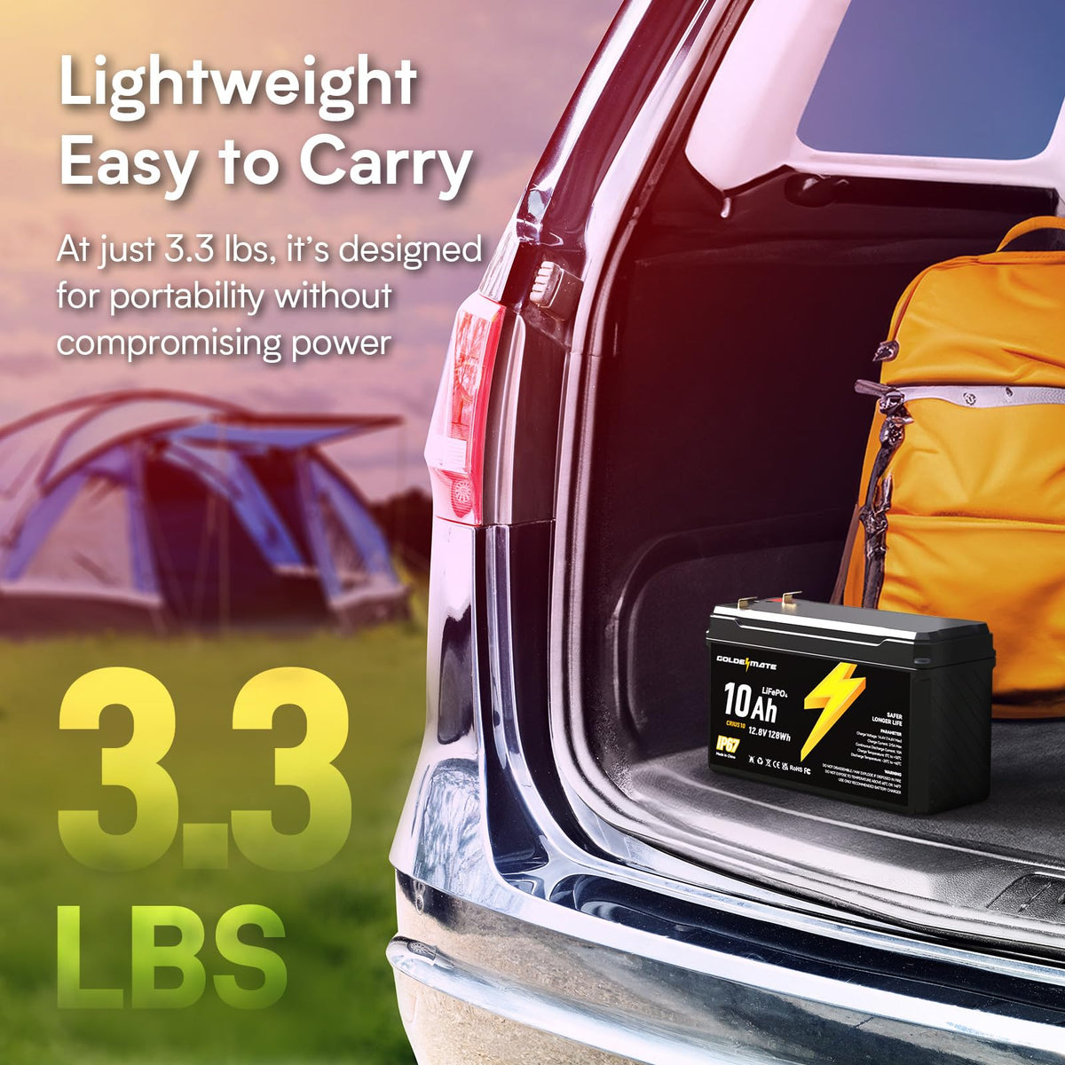 12V 10Ah Lithium LiFePO4 Battery 2 Packs H192725