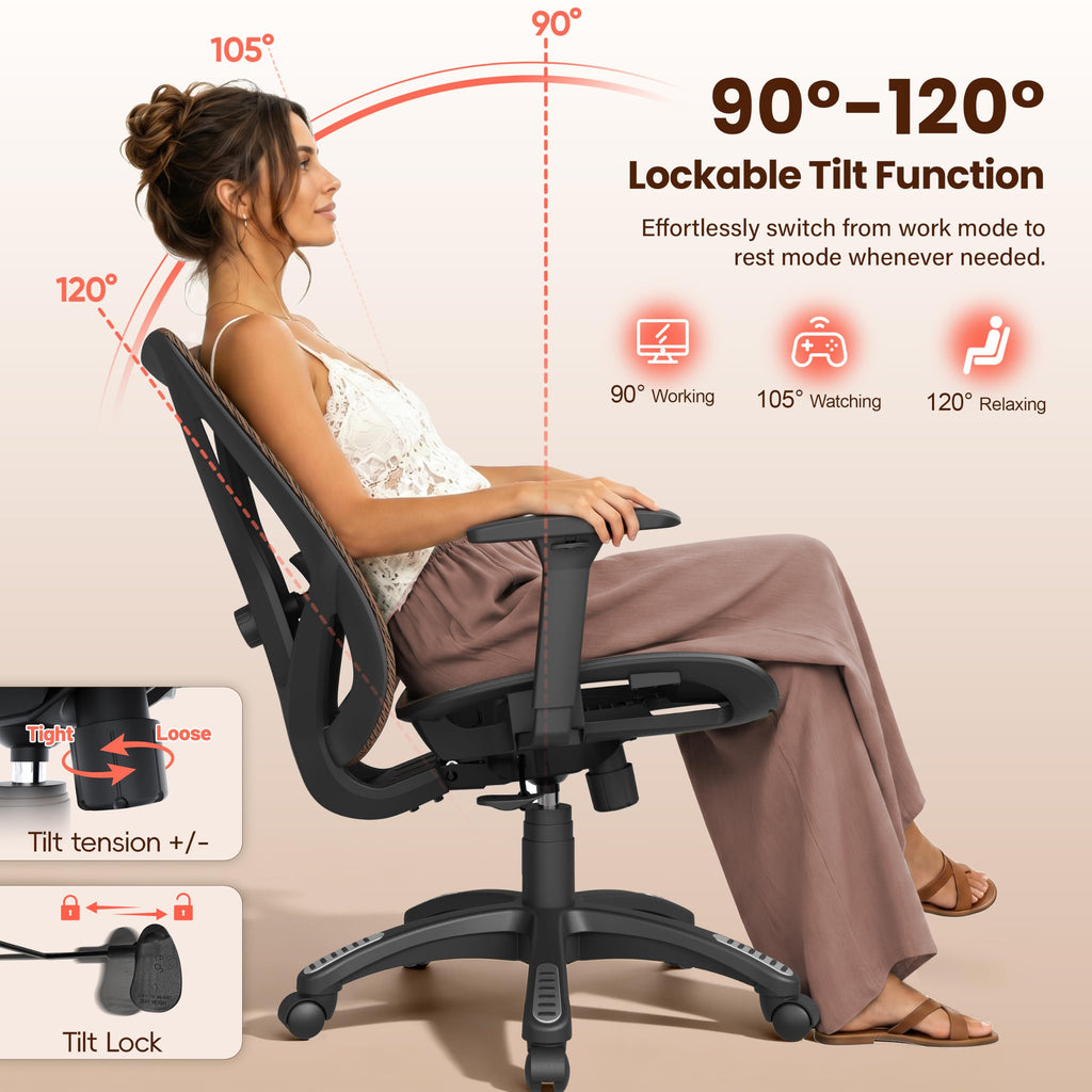 Ergonomic Mesh Office Chair with Adjustable Lumbar Support O41437