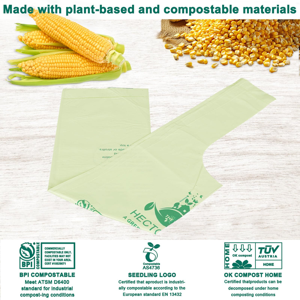 1.6 Gallon 100 Count Compostable Bags W612