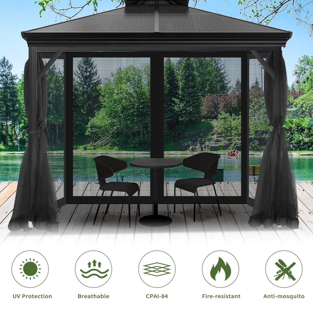 10' x 10' Pop Up Canopy Tent Replacement Mosquito Netting C9207