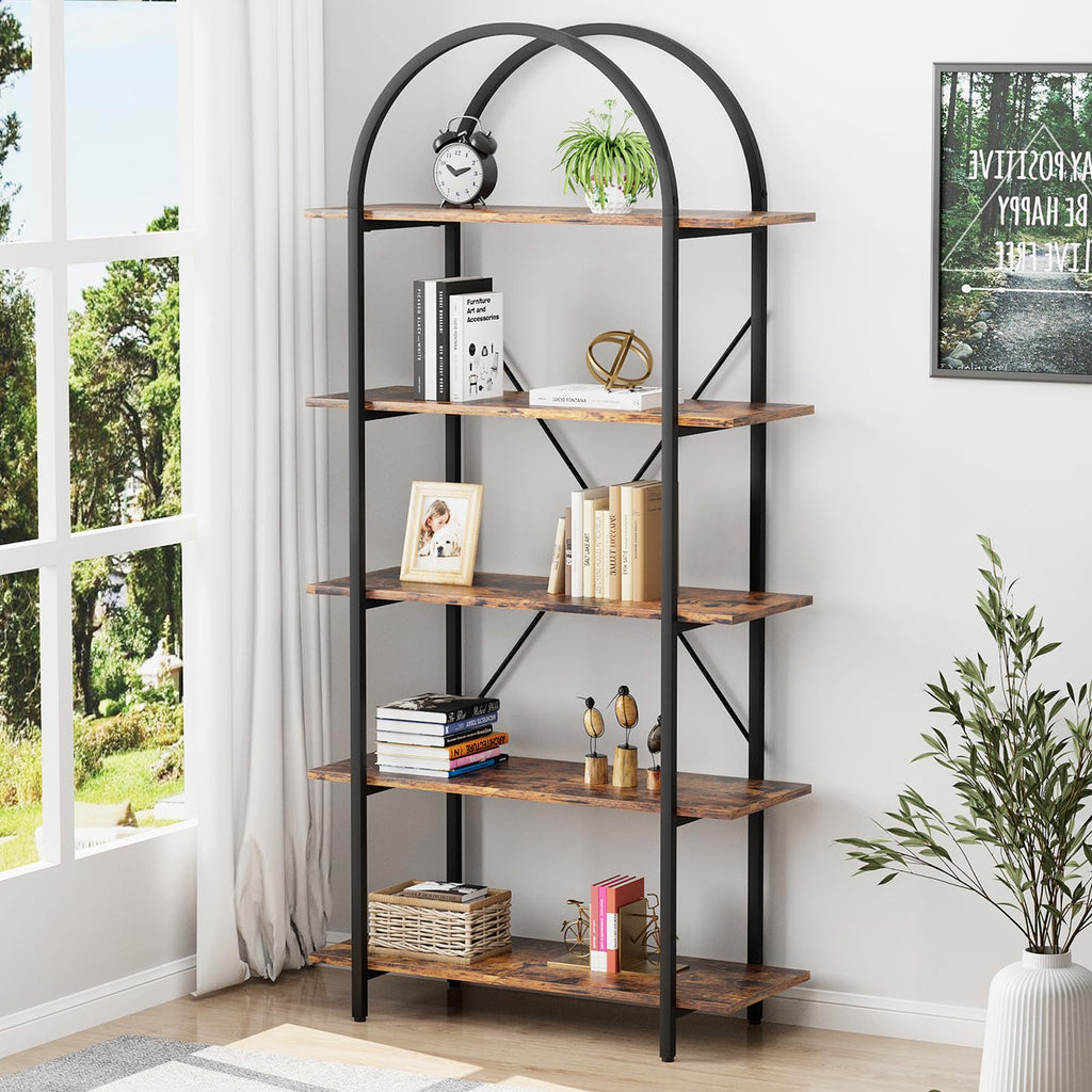 5 Tier Arched Bookshelf J889543