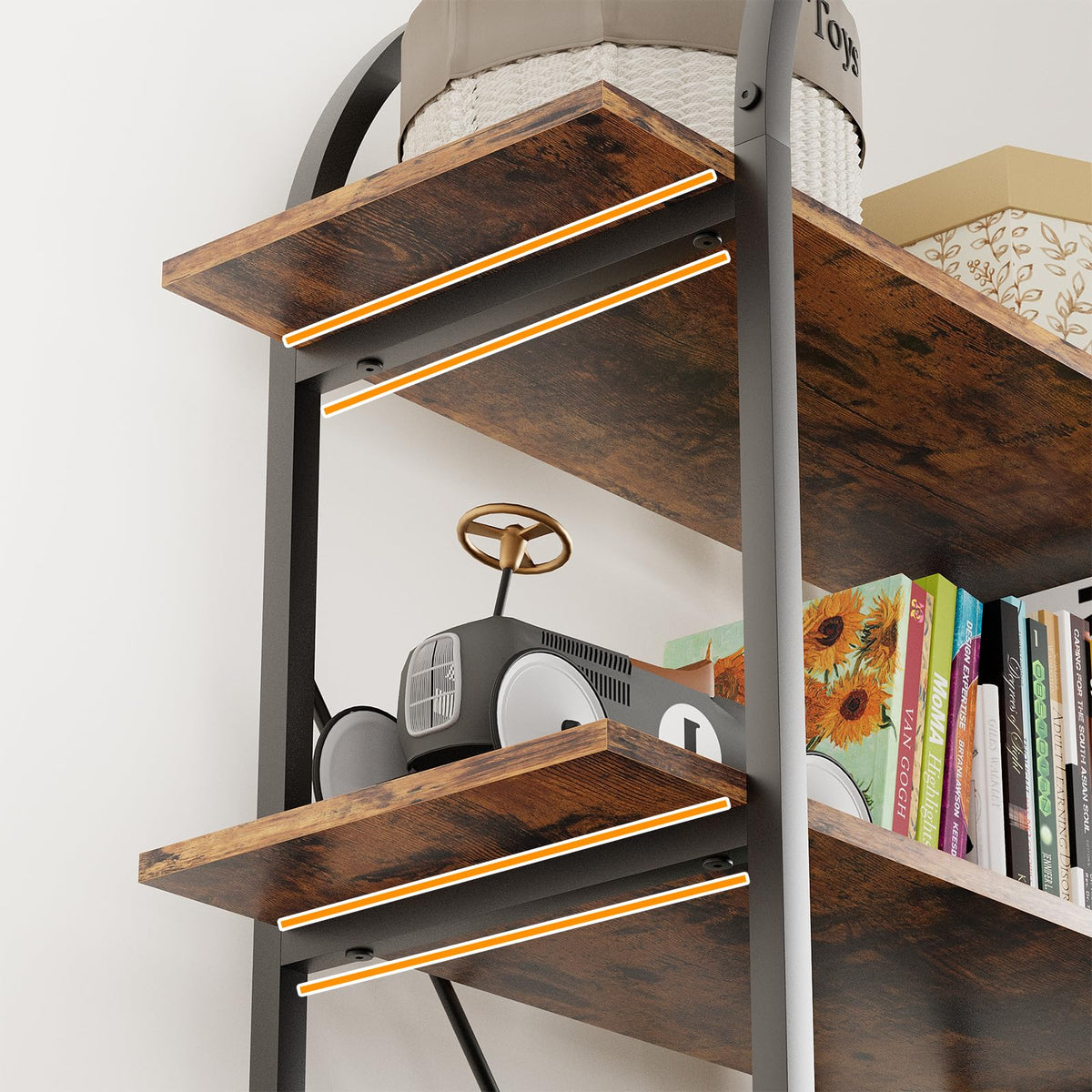 5 Tier Arched Bookshelf J889543