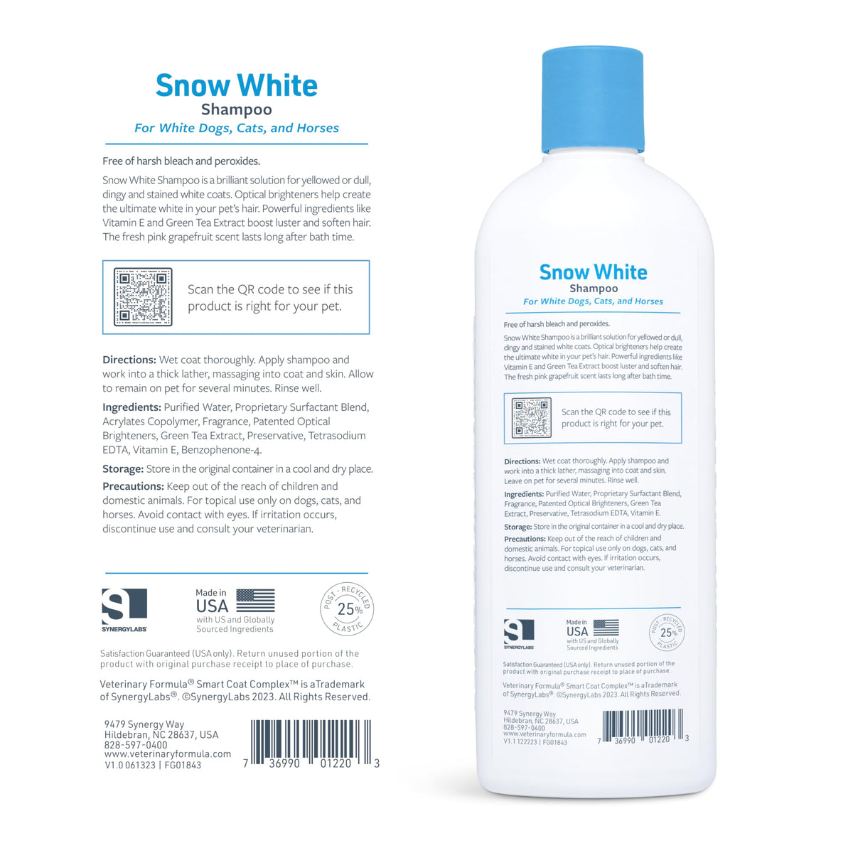 Whitening & Stain Remover Pet Shampoo, 17oz W94944
