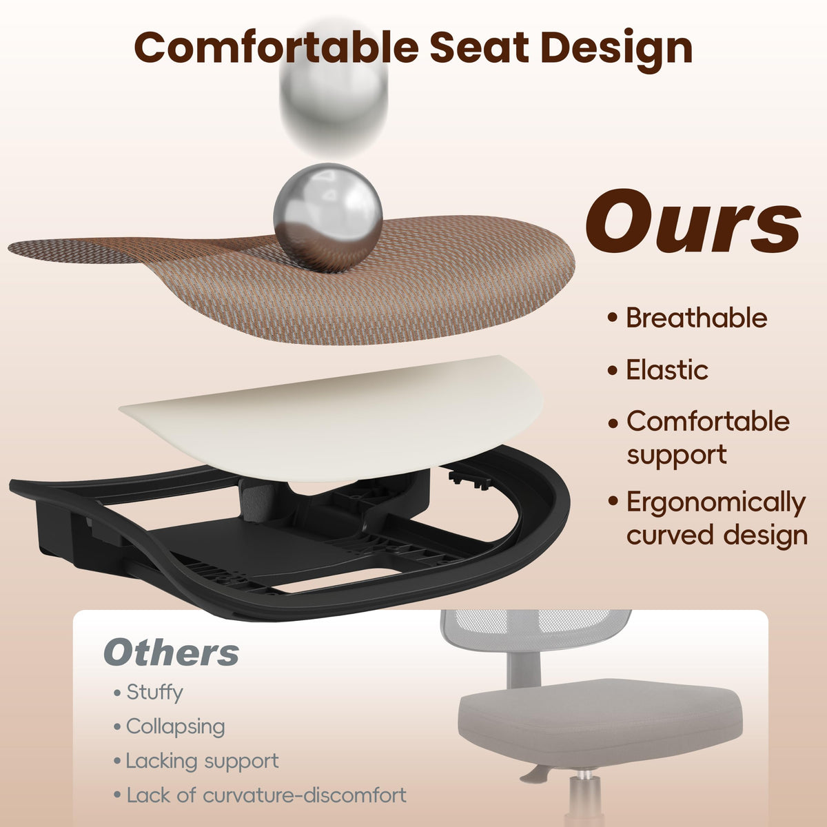 Ergonomic Mesh Office Chair with Adjustable Lumbar Support O41437