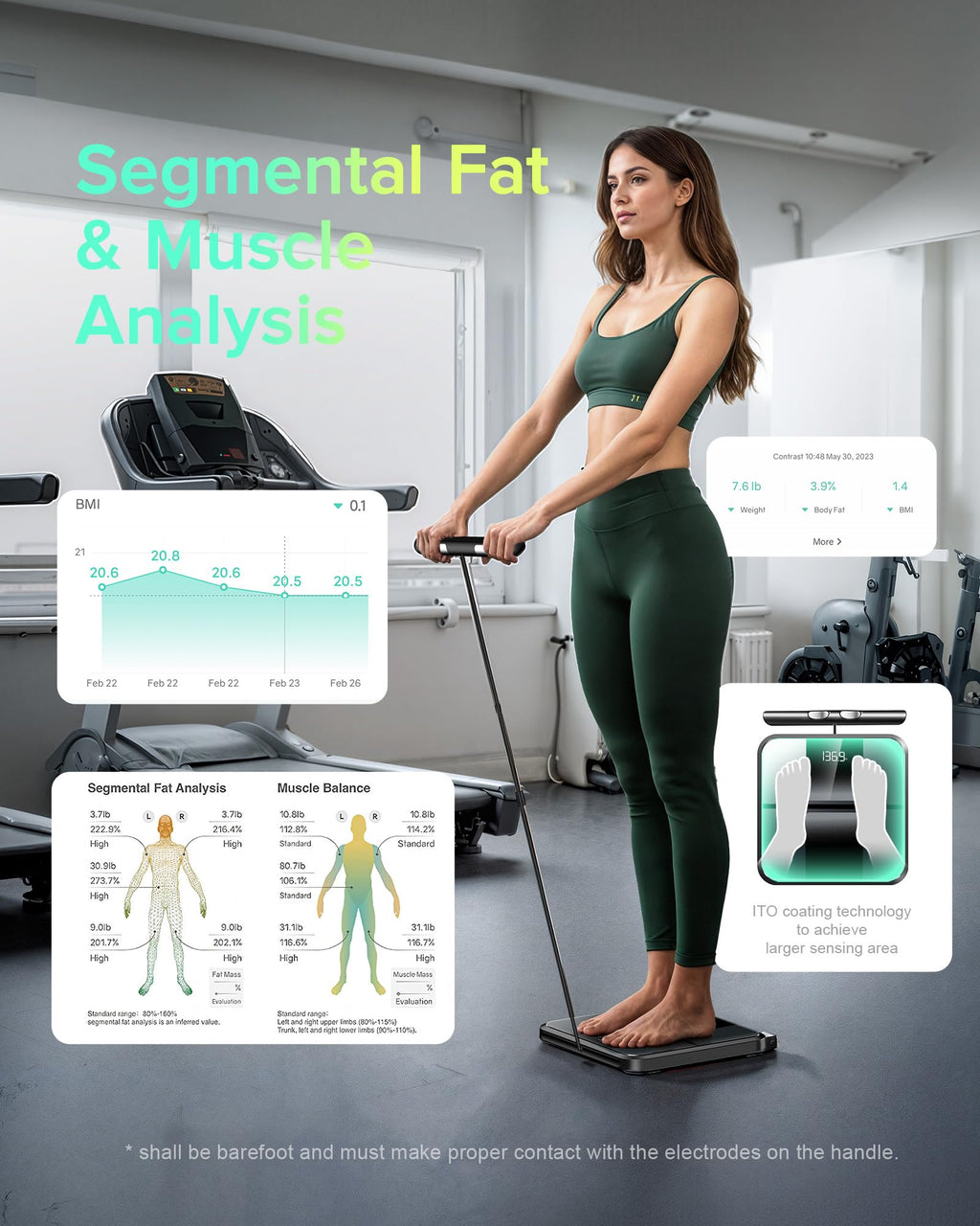 8-Electrode Body Composition Monitor Digital Bathroom Scale V9223