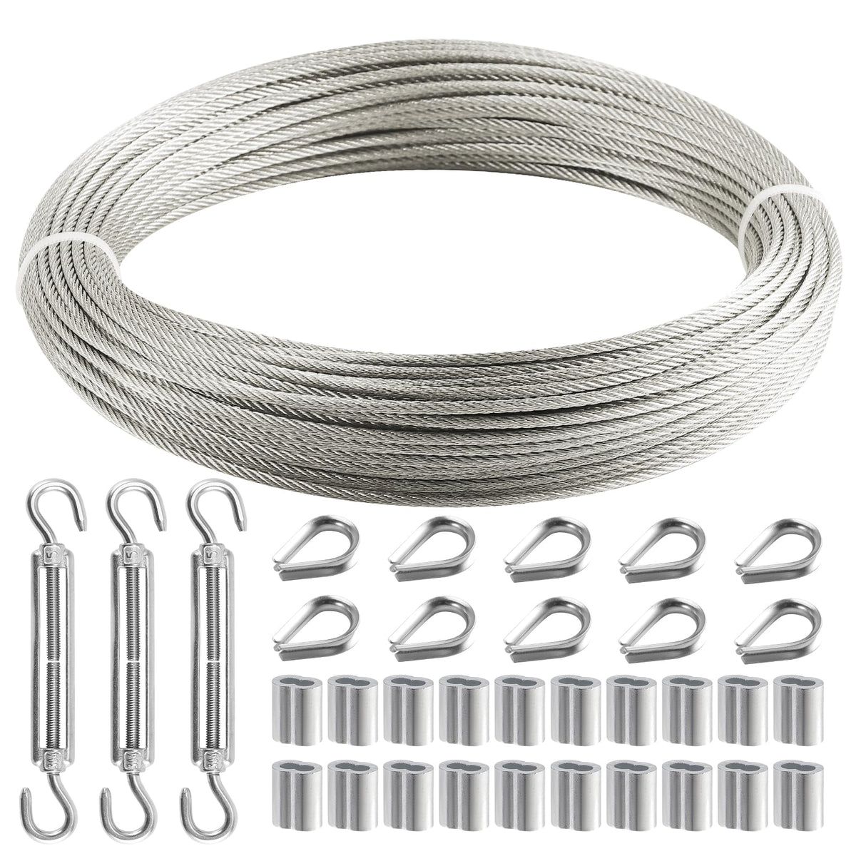 1/8 Inch 120FT Stainless Steel Wire Rope F772393