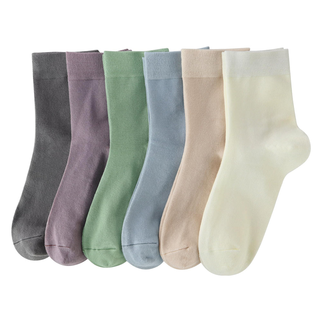 Rayon Bamboo Ankle Socks 6 Pairs U158