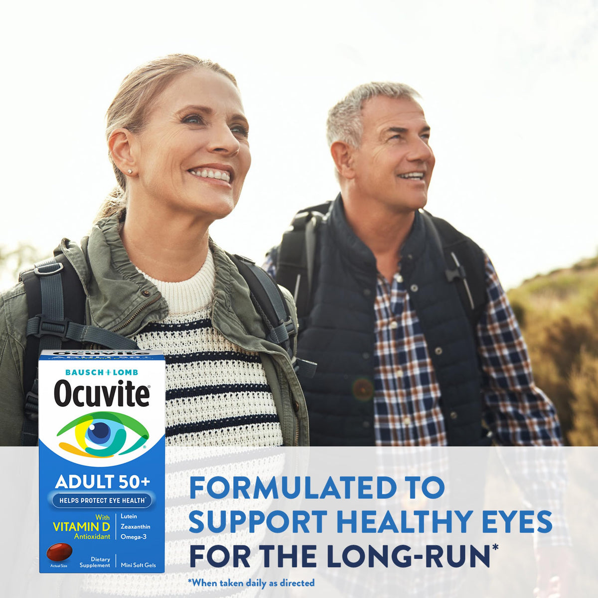 Eye Vitamin & Mineral Supplement with Omega-3, Zinc, Lutein & Zeaxanthin, 50 Softgels W67411