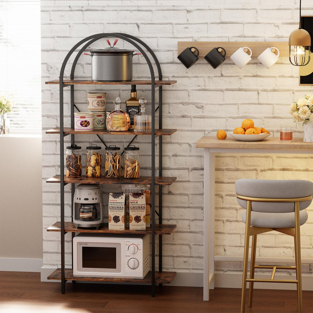 5 Tier Arched Bookshelf J889543