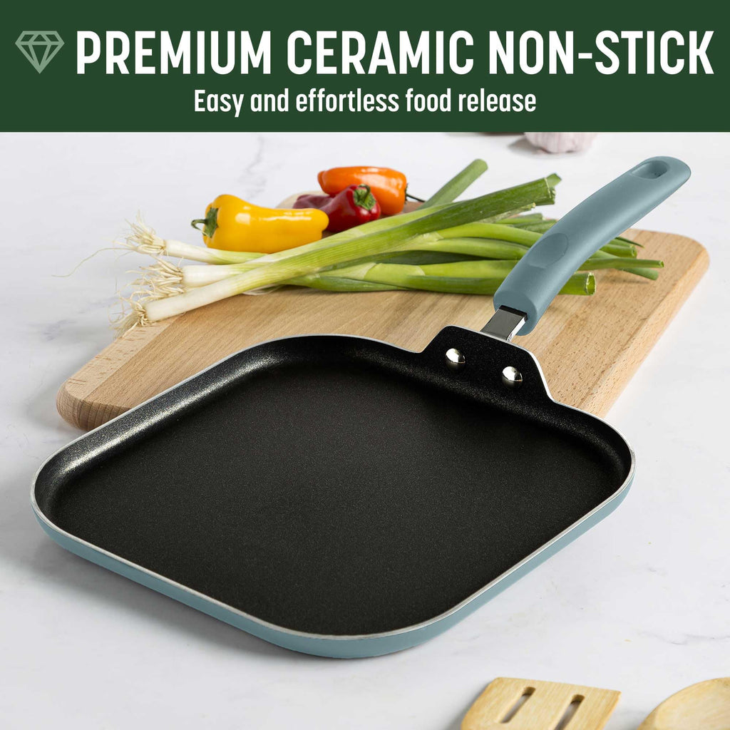 Turquoise 12-Piece Ceramic Nonstick Cookware Set A29513