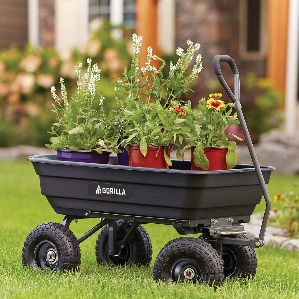 Poly Dump Cart 600 lb. Capacity 4 Cu ft I82445