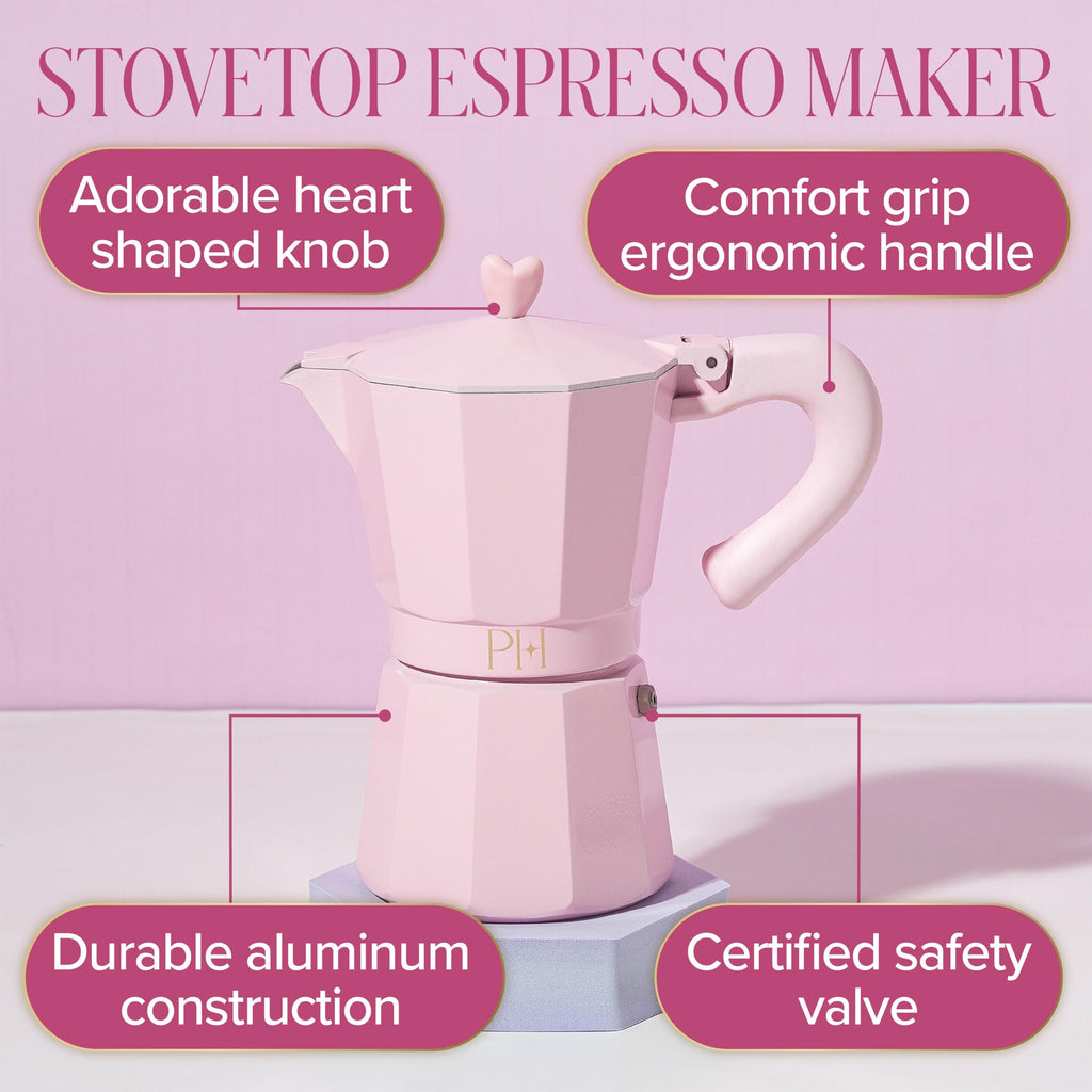 Stovetop Espresso and Coffee Maker Pink U9282