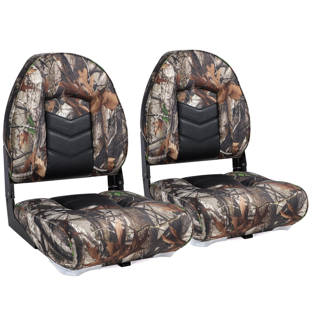 Camo/Black High Back Folding Boat Chair 2 Pack W180