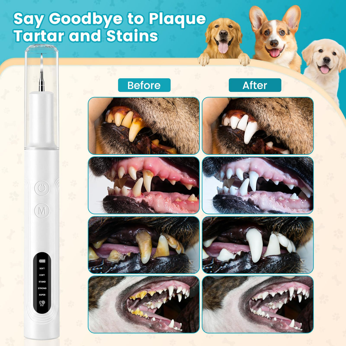 Dog Ultrasonic Tooth Cleaner with LED Light U706