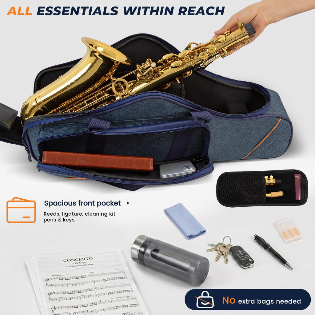Blue Padded Alto Saxophone Case C9452