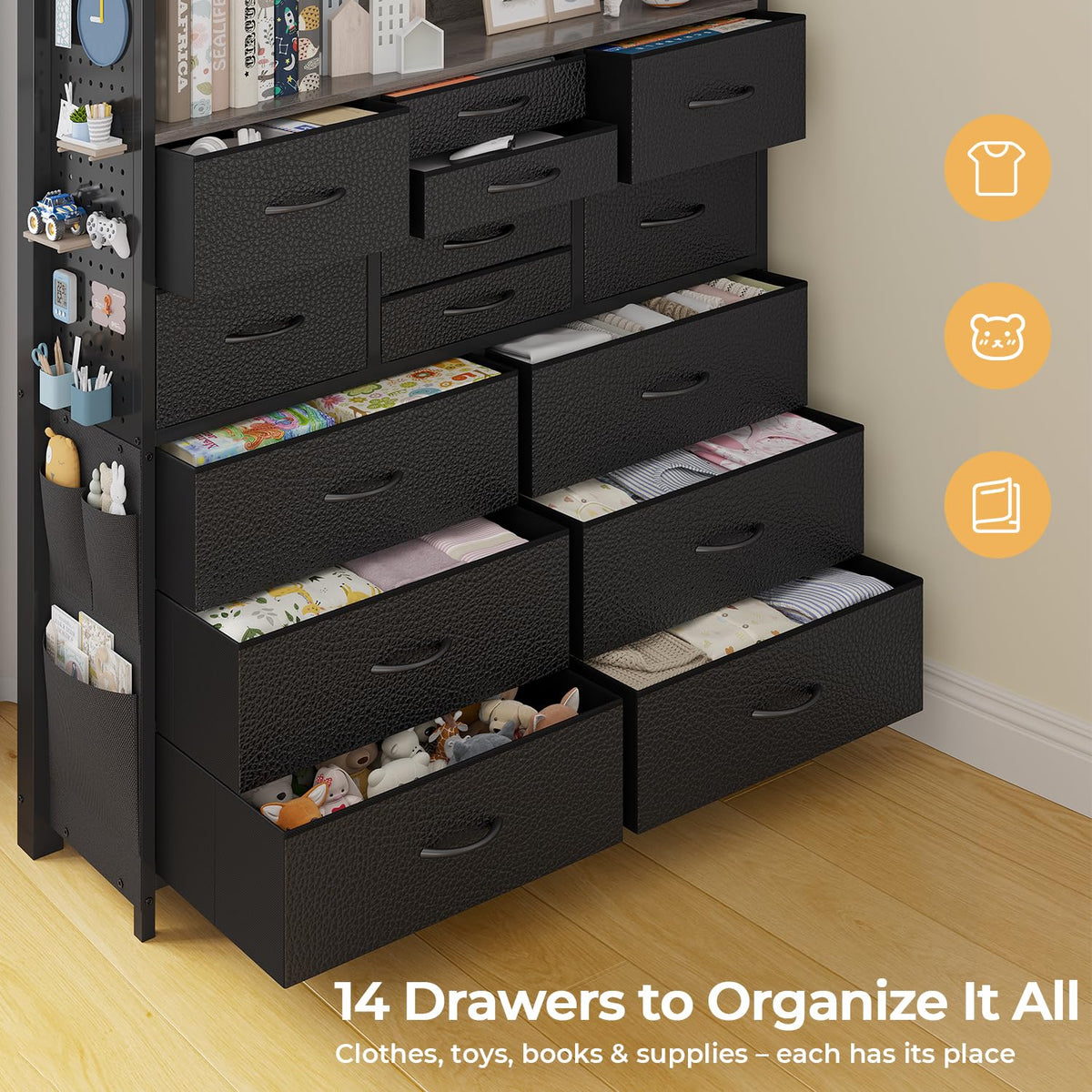 Twin Loft Bed with Desk and Storage Drawers E62067