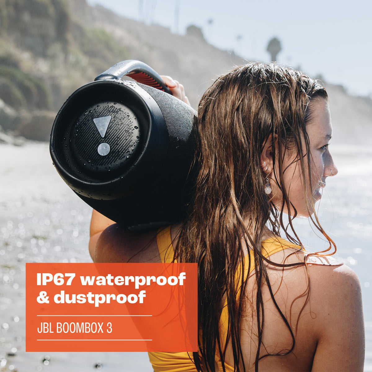 Black Portable Bluetooth Speaker with IPX7 Waterproof C76764