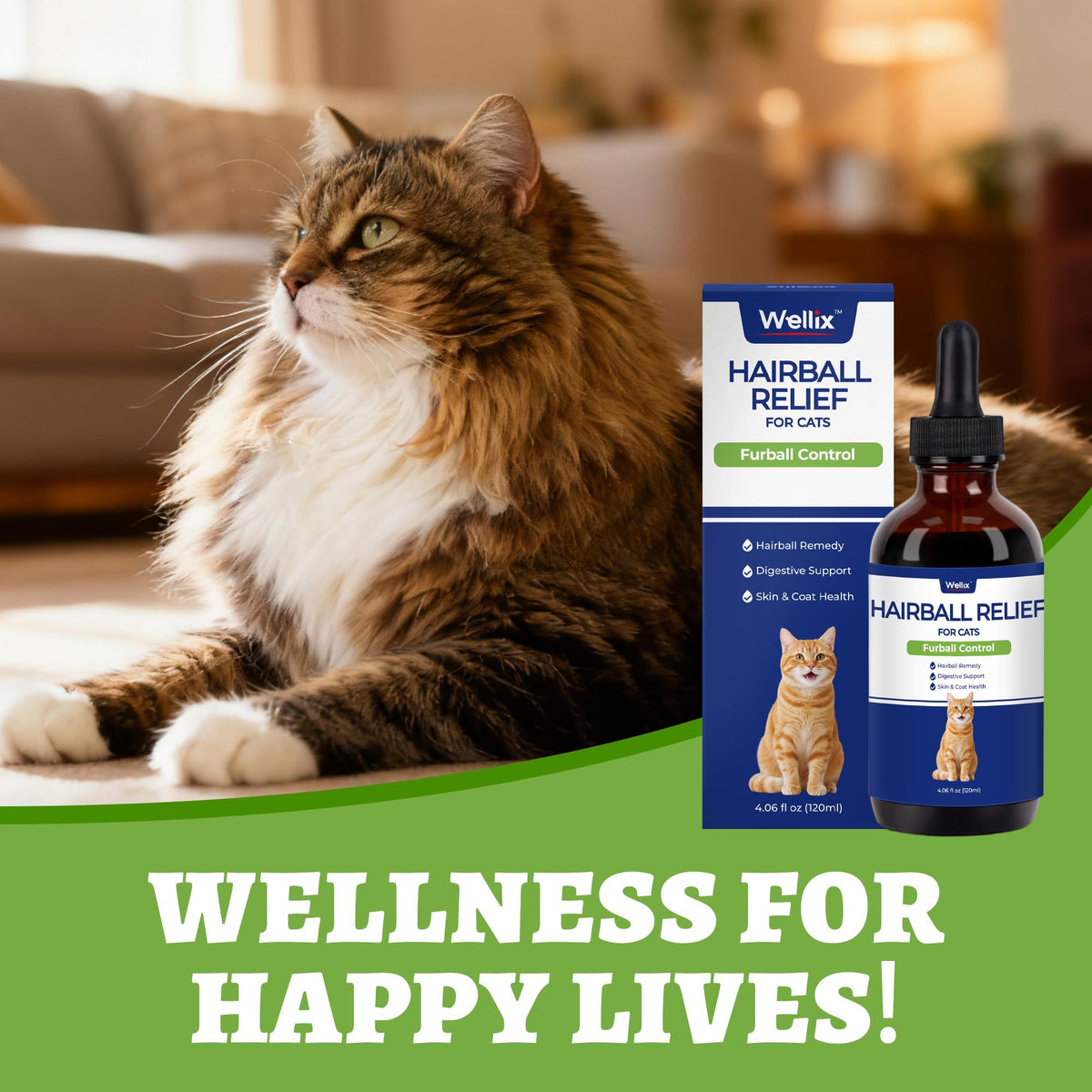 120ml Cat Hairball Remedy Drops S2546