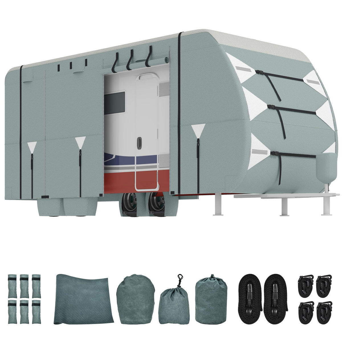 20-22FT Waterproof Rip-Stop Travel Trailer Cover Y40679