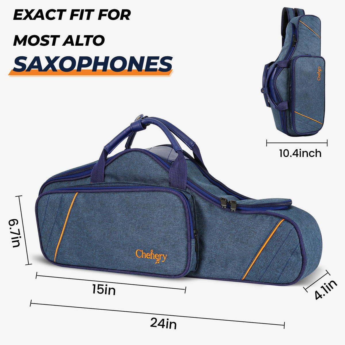 Blue Padded Alto Saxophone Case C9452