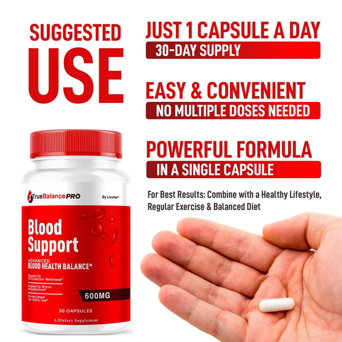 30 Capsules Blood Support Supplement A222