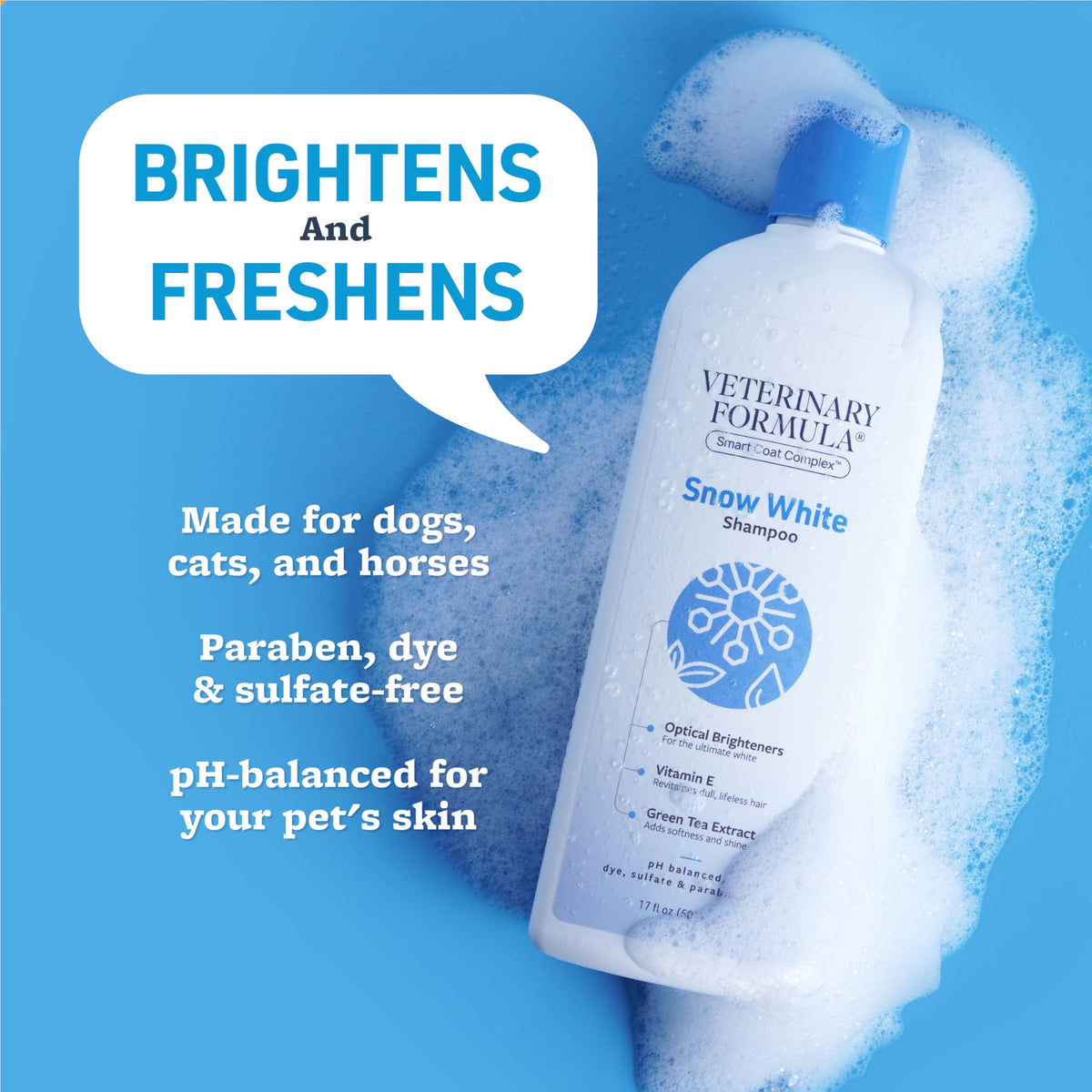 Whitening & Stain Remover Pet Shampoo, 17oz W94944