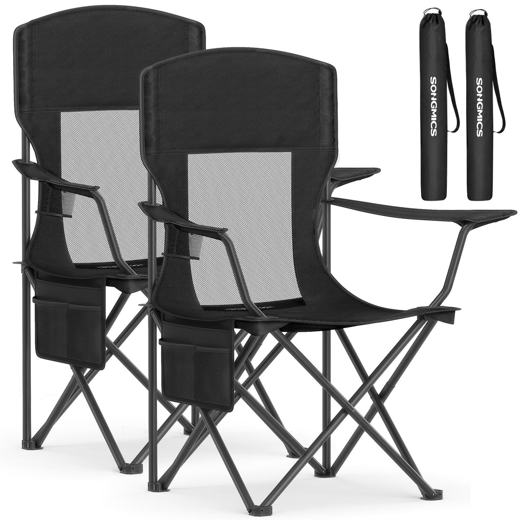 Breathable Camping Chairs, Set of 2, 330 lb Weight Capacity Z910210