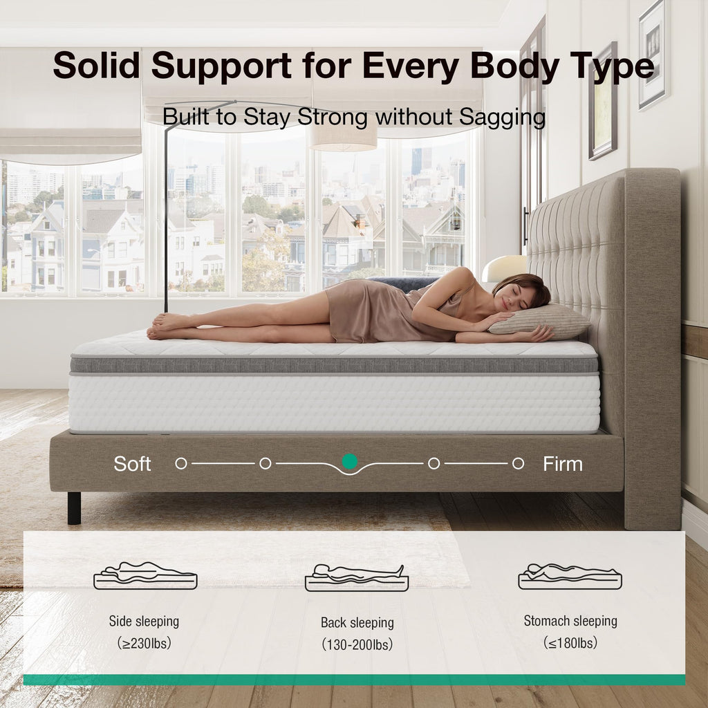 Full Size 12 Inch Hybrid Mattress in a Box W36001