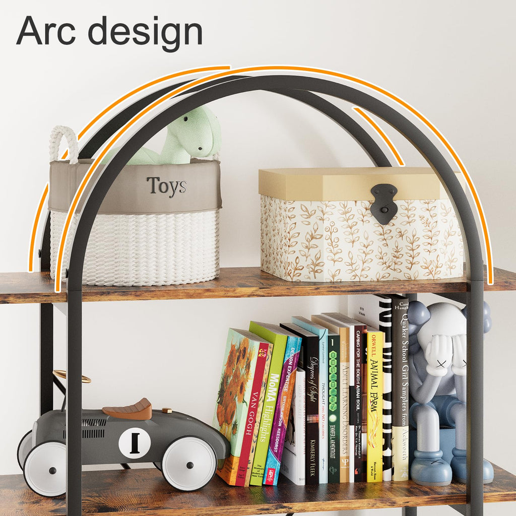 5 Tier Arched Bookshelf J889543