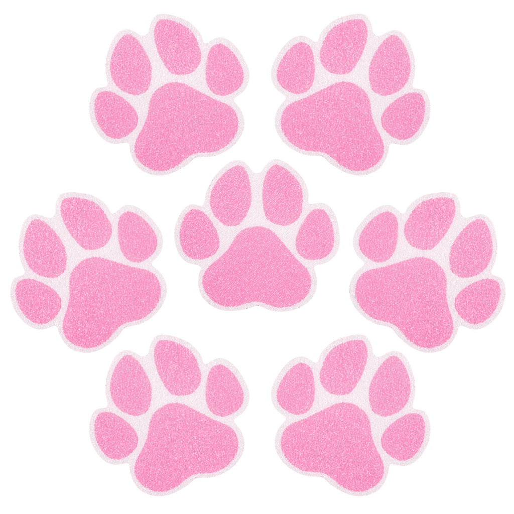 20PCS Non Slip Bathtub Stickers with Scraper, Pink, Dog Paw O61983