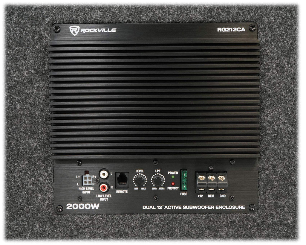Dual 12" Powered Car Subwoofer V8667