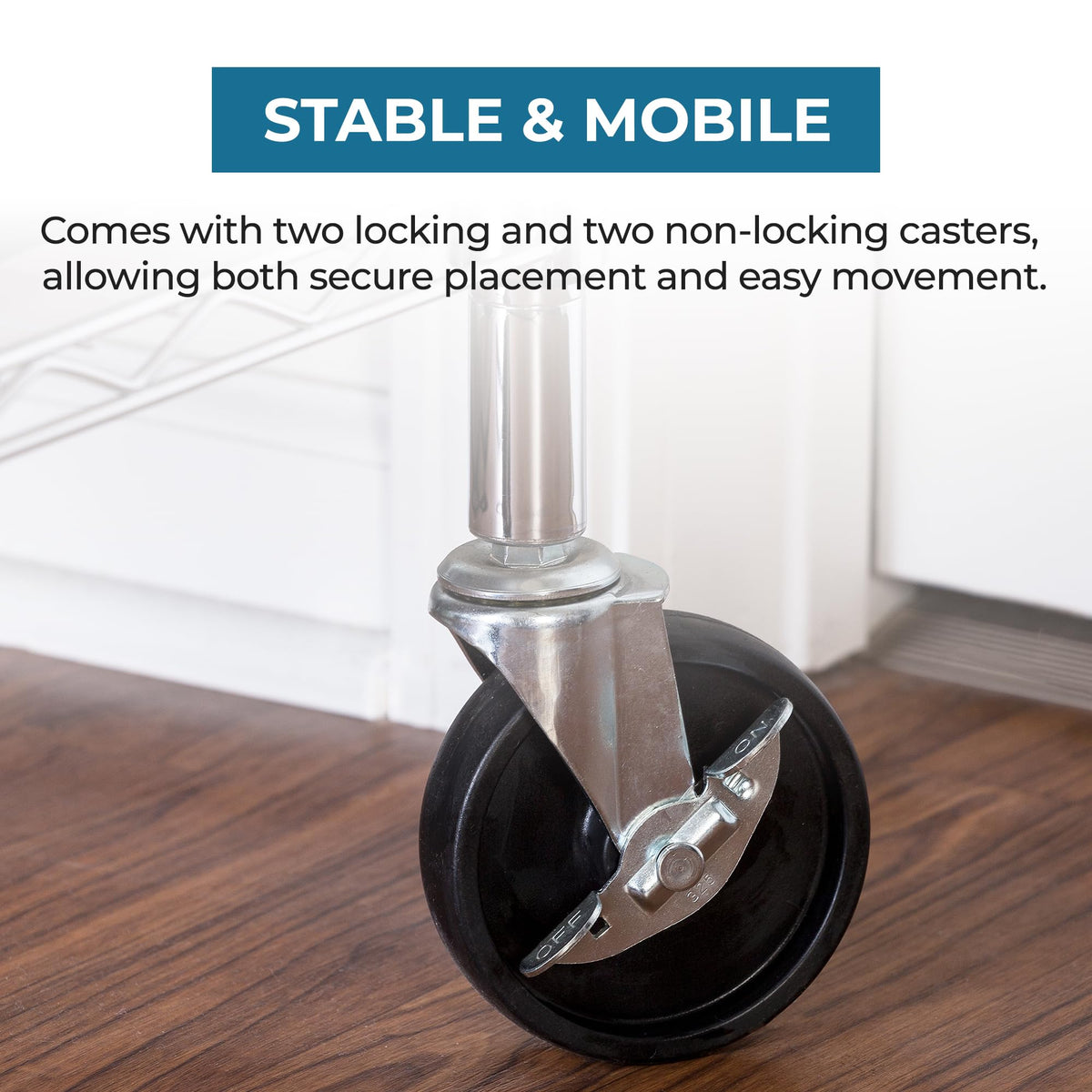 Black Set of Four Caster Roller Wheels P669