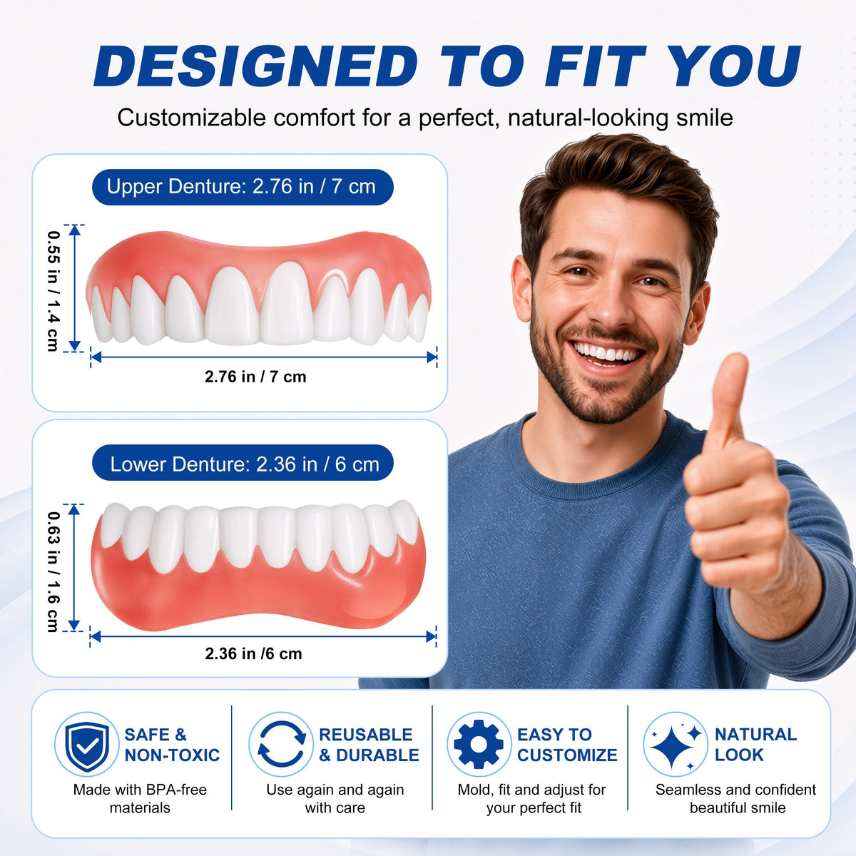 Moldable False Teeth U148