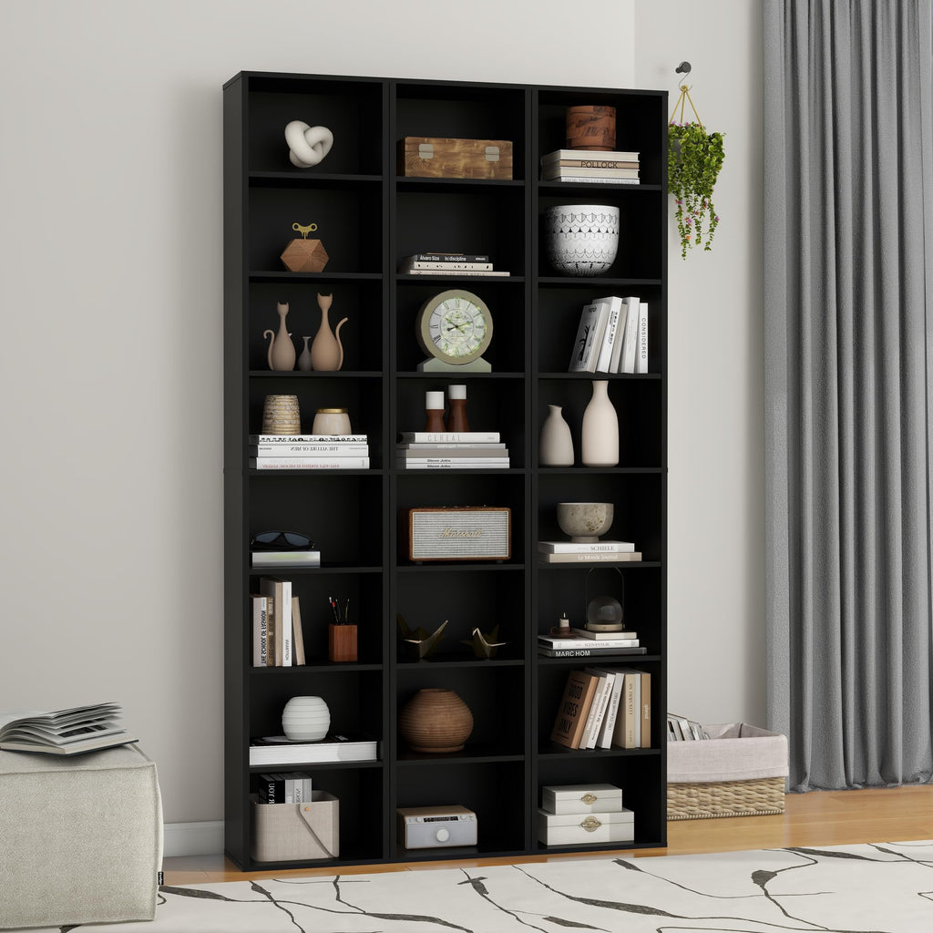 8 Tier Black Storage Shelf Bookcase Z13085