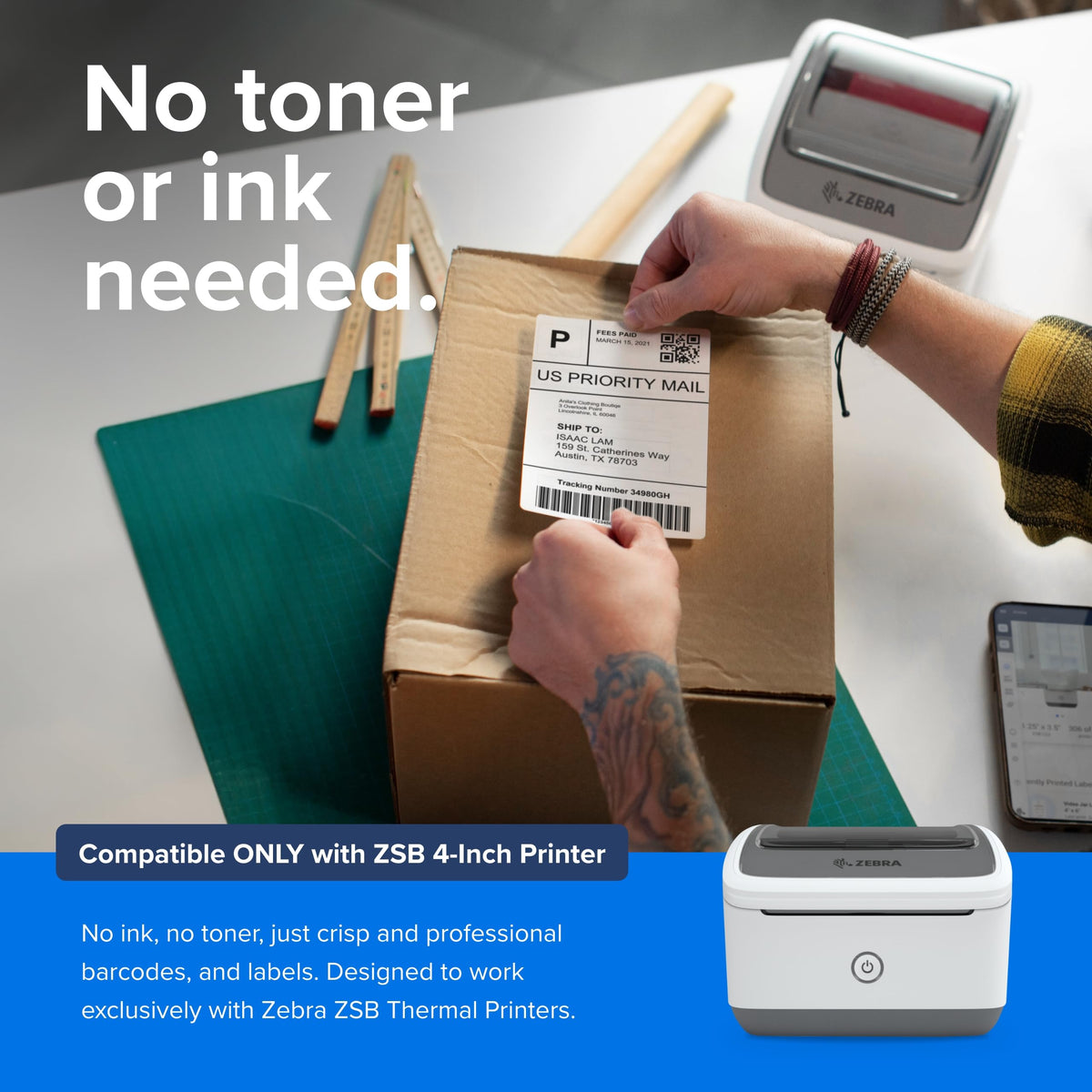 Potato Starch-Based Printer Label Paper 4" x 6" Z8229